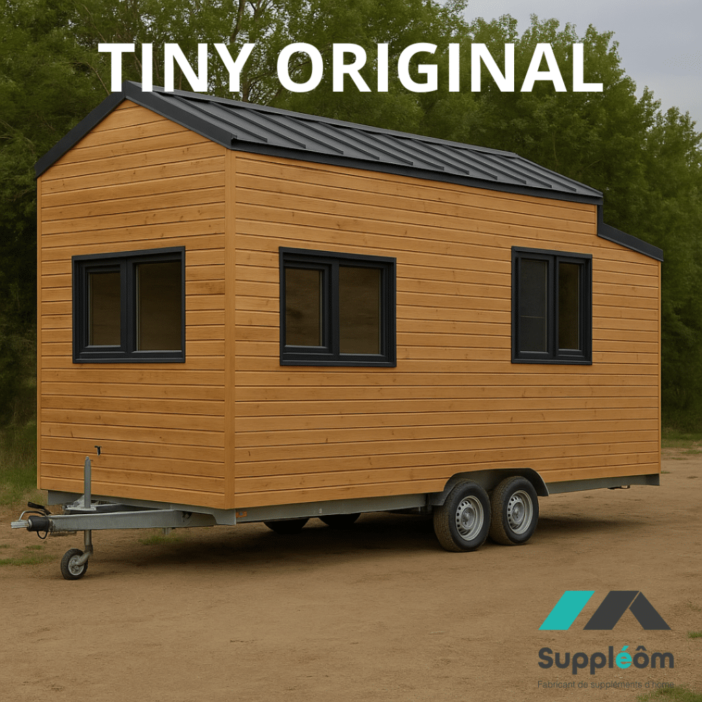 Tiny house à personnaliser avec structure extérieure en bois