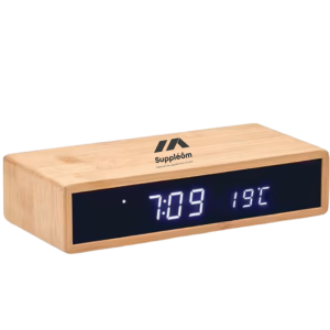 Chargeur sans fil en bambou