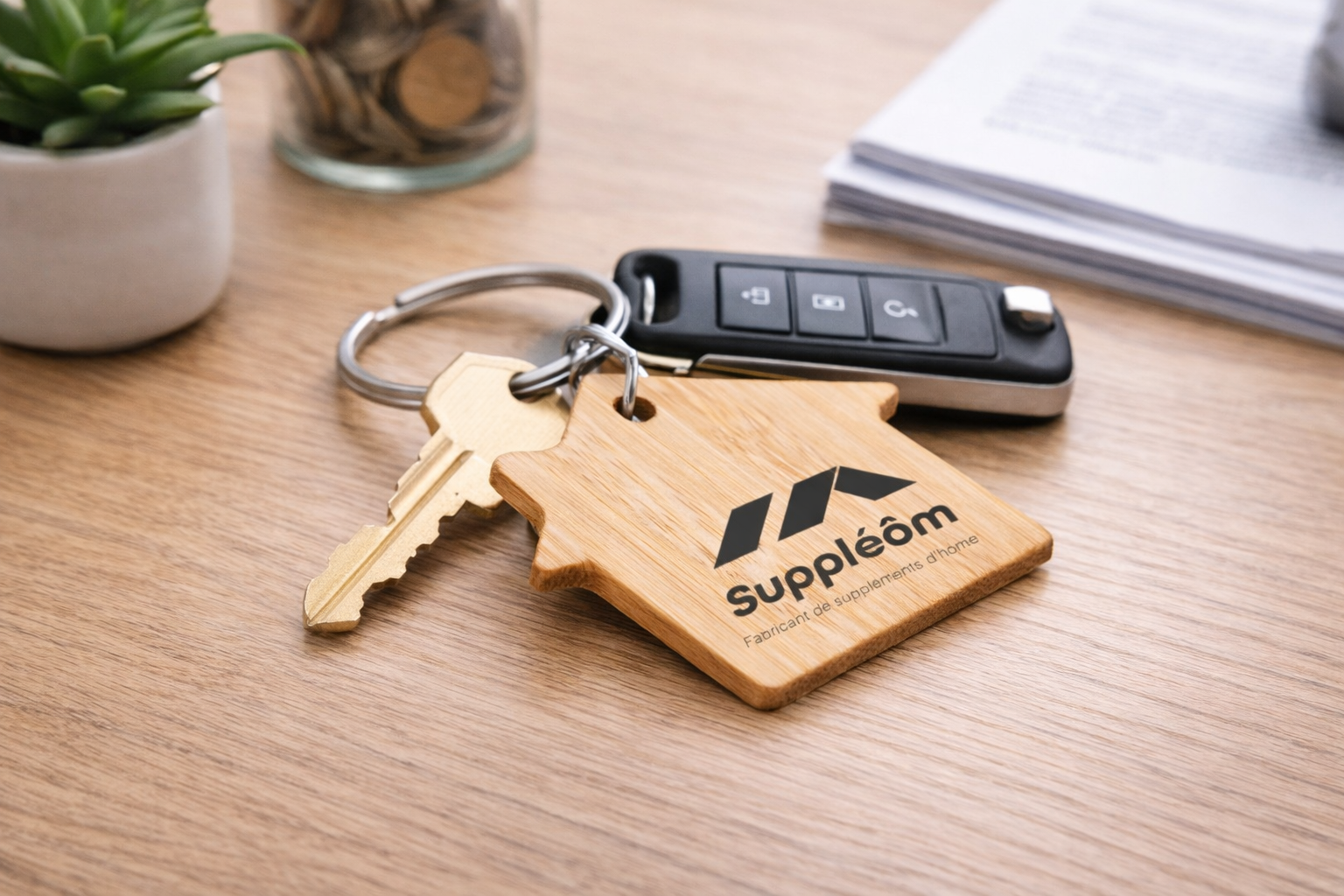 Porte-clés en bambou